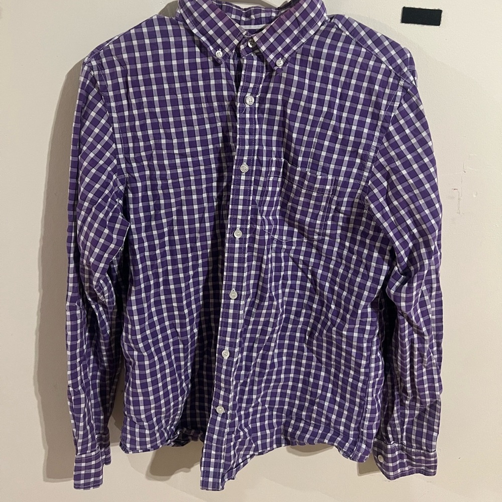 Purple Med old navy button up shirt